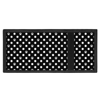 Black And White Paw And Polka Dot Print Trifold Wallet
