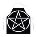 Black And White Pentagram Symbol Print Adjustable Apron