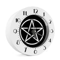 Black And White Pentagram Symbol Print Alarm Clock