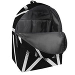 Black And White Pentagram Symbol Print Backpack