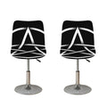 Black And White Pentagram Symbol Print Bar Stool Covers