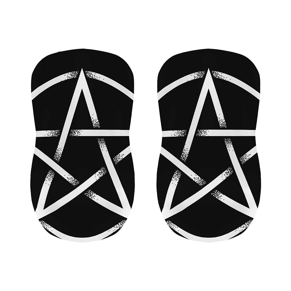Black And White Pentagram Symbol Print Bar Stool Covers