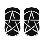 Black And White Pentagram Symbol Print Bar Stool Covers