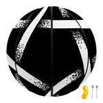 Black And White Pentagram Symbol Print Basketball