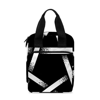 Black And White Pentagram Symbol Print Bible Tote Bag