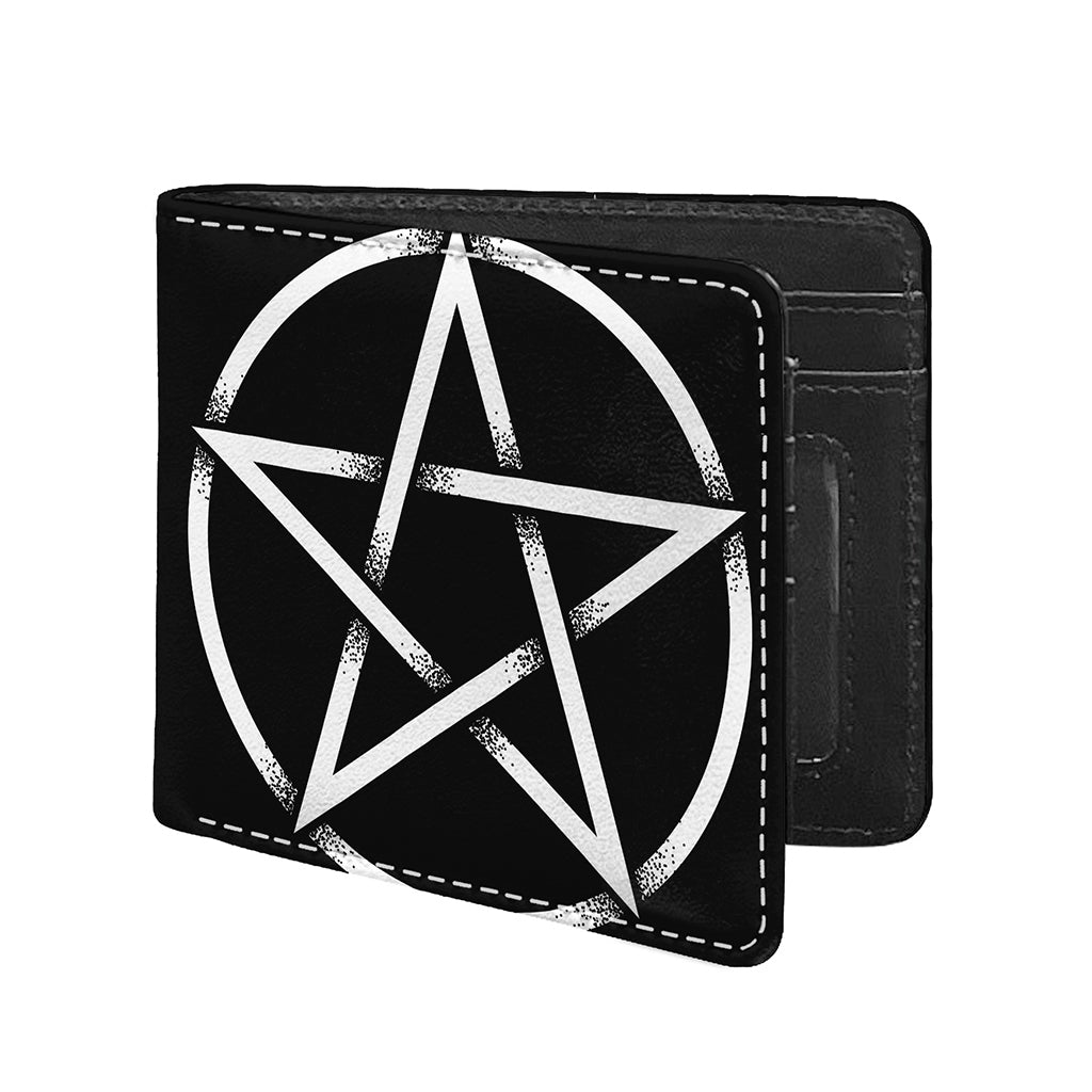 Black And White Pentagram Symbol Print Bifold Wallet