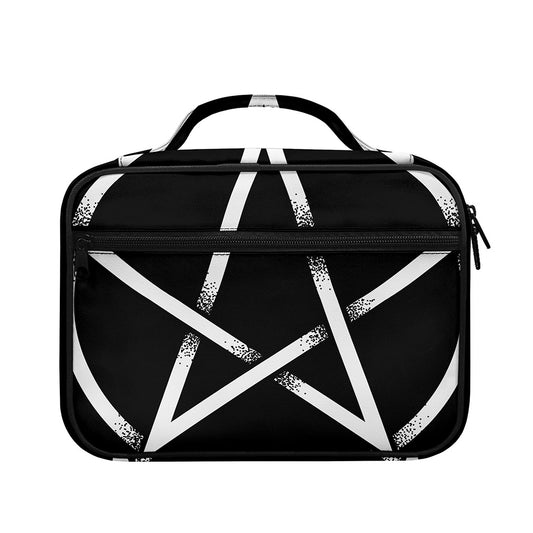 Black And White Pentagram Symbol Print Briefcase Bible Bag