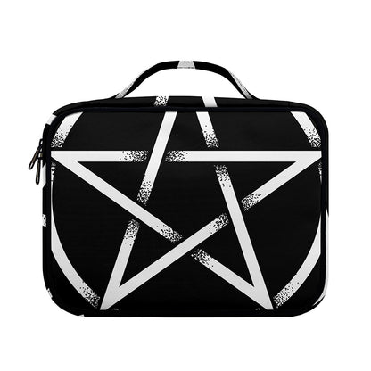 Black And White Pentagram Symbol Print Briefcase Bible Bag