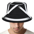 Black And White Pentagram Symbol Print Bucket Hat