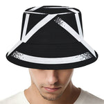 Black And White Pentagram Symbol Print Bucket Hat