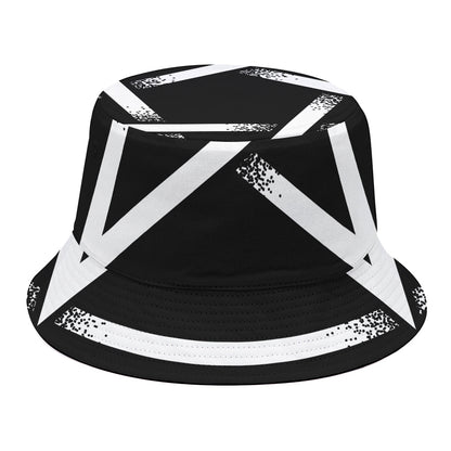 Black And White Pentagram Symbol Print Bucket Hat