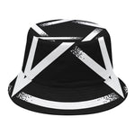 Black And White Pentagram Symbol Print Bucket Hat