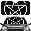 Black And White Pentagram Symbol Print Car Windshield Sun Shade