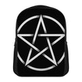 Black And White Pentagram Symbol Print Casual Backpack