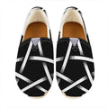 Black And White Pentagram Symbol Print Casual Shoes