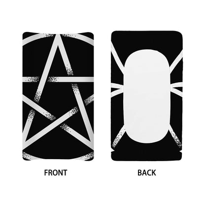 Black And White Pentagram Symbol Print Changing Pad Cover