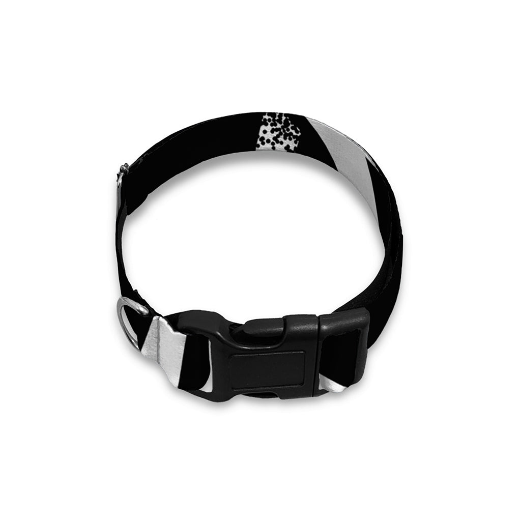 Black And White Pentagram Symbol Print Dog Collar