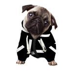 Black And White Pentagram Symbol Print Dog Zip Up Hoodie