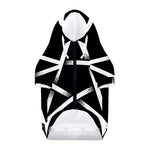 Black And White Pentagram Symbol Print Dog Zip Up Hoodie