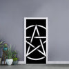 Black And White Pentagram Symbol Print Door Sticker