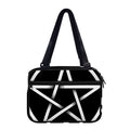 Black And White Pentagram Symbol Print Double Strap Bible Bag