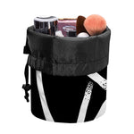 Black And White Pentagram Symbol Print Drawstring Makeup Bag