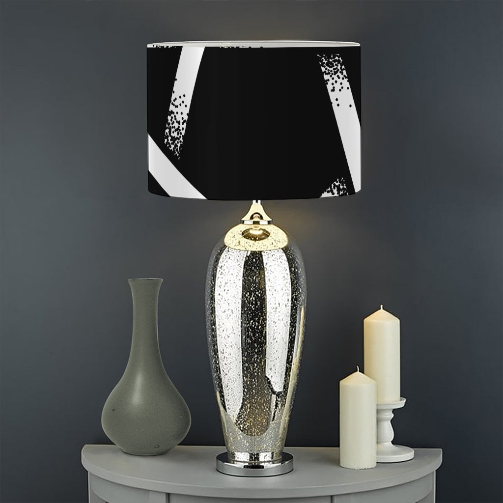 Black And White Pentagram Symbol Print Drum Lamp Shade