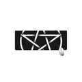 Black And White Pentagram Symbol Print Extended Mouse Pad