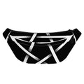 Black And White Pentagram Symbol Print Fanny Pack