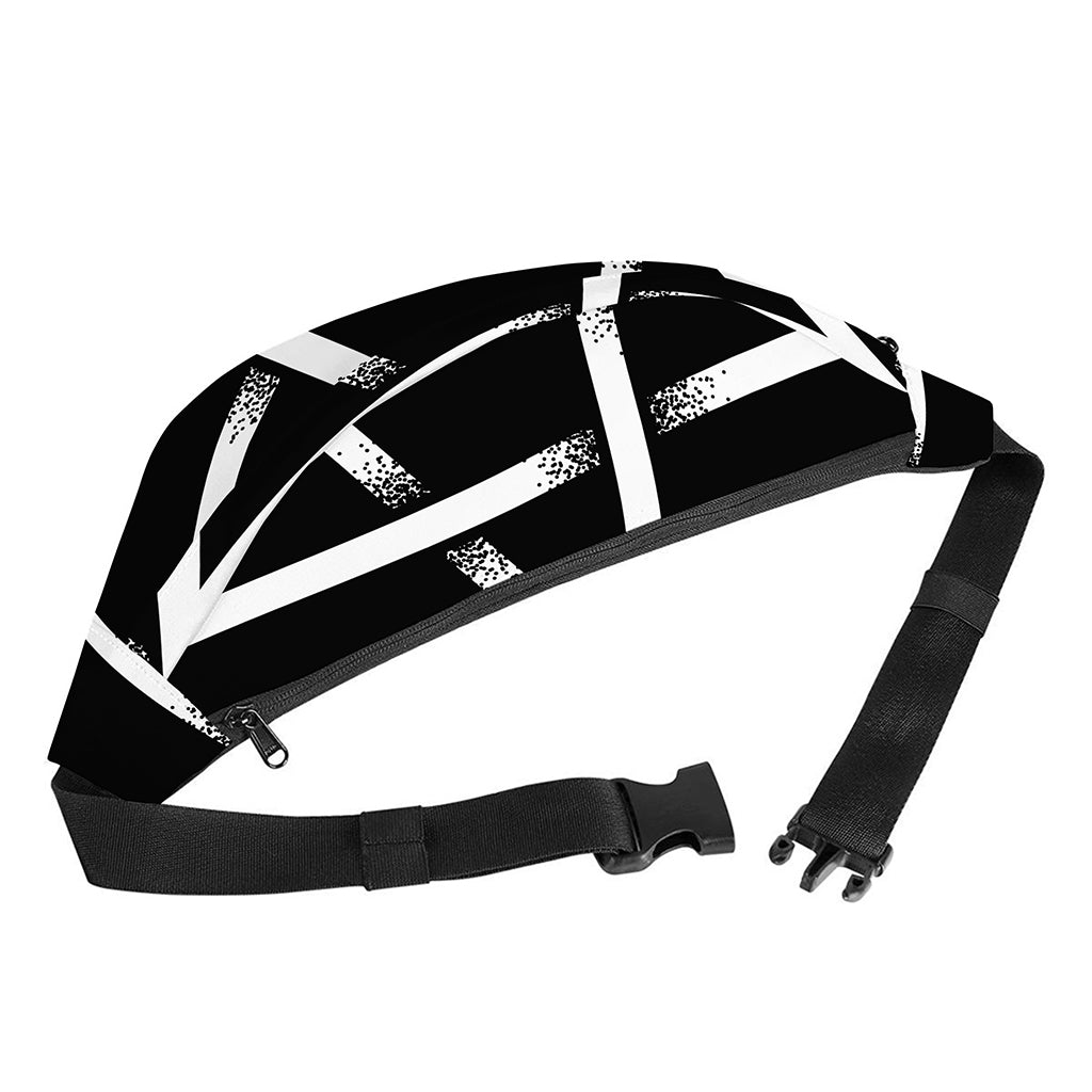 Black And White Pentagram Symbol Print Fanny Pack