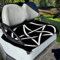 Black And White Pentagram Symbol Print Golf Cart Seat Cover