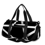 Black And White Pentagram Symbol Print Gym Bag