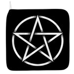 Black And White Pentagram Symbol Print Hand Towel