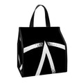 Black And White Pentagram Symbol Print Insulated Lunch Tote