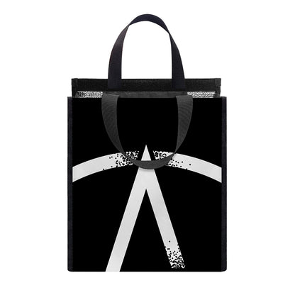 Black And White Pentagram Symbol Print Insulated Lunch Tote