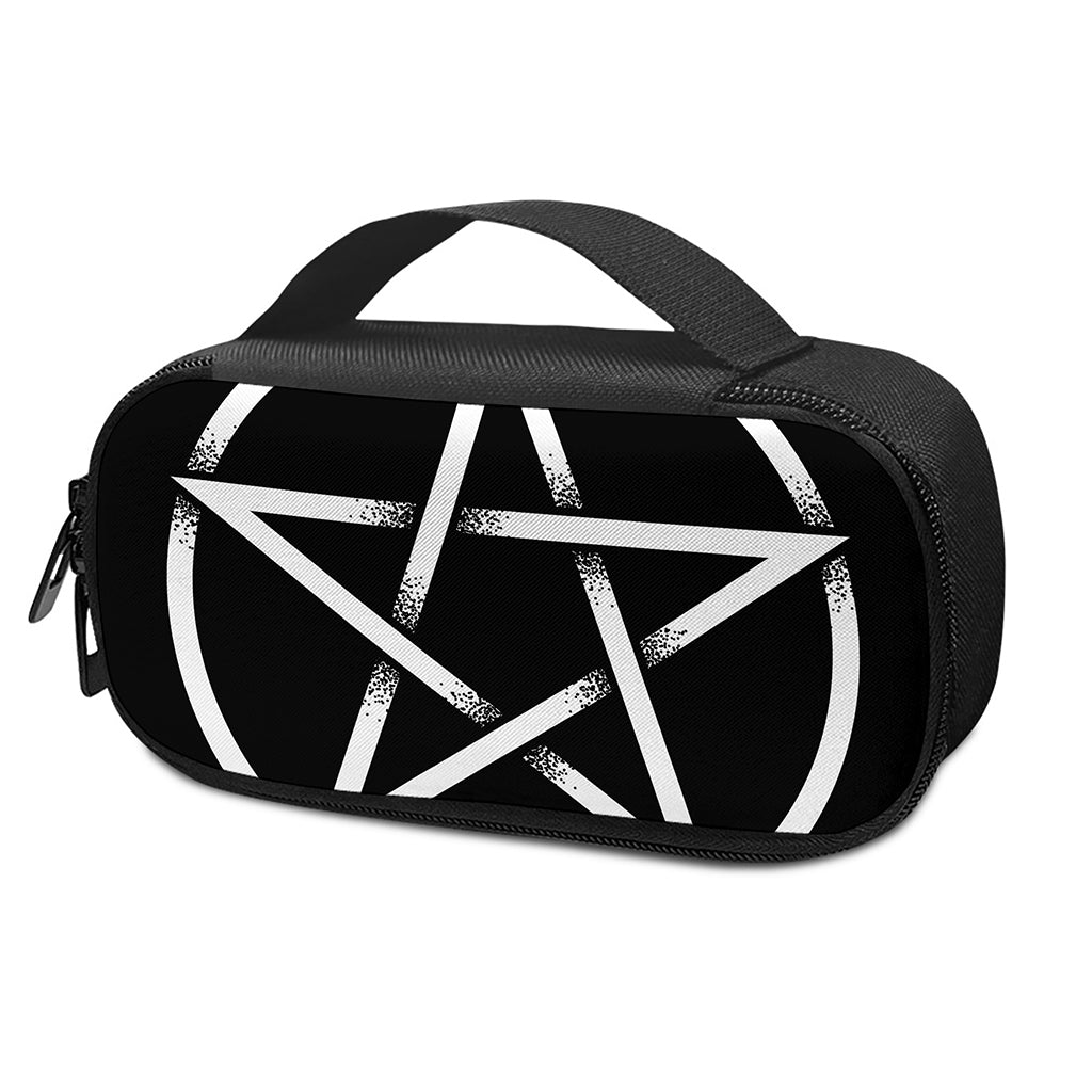 Black And White Pentagram Symbol Print Insulin Cooler Travel Case