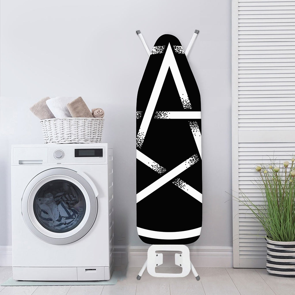 Black And White Pentagram Symbol Print Ironing Board Cover