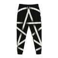 Black And White Pentagram Symbol Print Jogger Pants