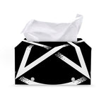 Black And White Pentagram Symbol Print Leather Tissue Box Cover