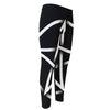 Black And White Pentagram Symbol Print Men's Compression Pants