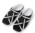 Black And White Pentagram Symbol Print Mesh Casual Shoes