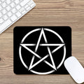 Black And White Pentagram Symbol Print Mouse Pad