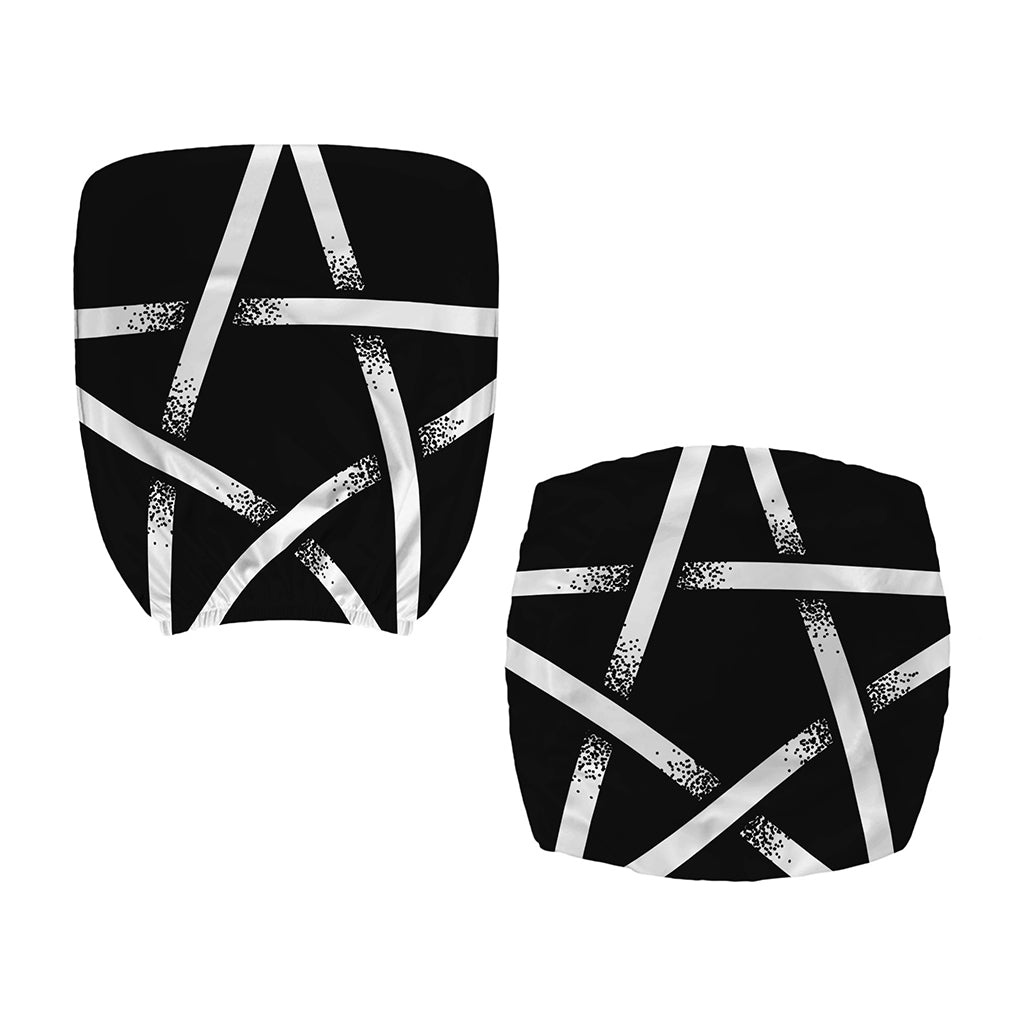 Black And White Pentagram Symbol Print Office Chair Cover