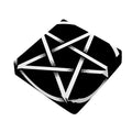 Black And White Pentagram Symbol Print Outdoor Seat Cushion Cover