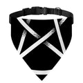 Black And White Pentagram Symbol Print Over The Collar Dog Bandana