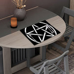 Black And White Pentagram Symbol Print Placemat