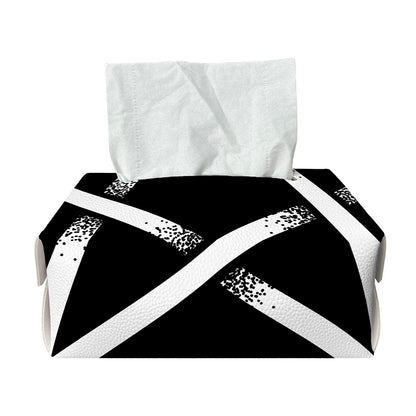 Black And White Pentagram Symbol Print Rectangle Tissue Box Cover