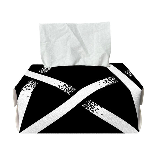 Black And White Pentagram Symbol Print Rectangle Tissue Box Cover
