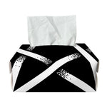 Black And White Pentagram Symbol Print Rectangle Tissue Box Cover