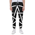 Black And White Pentagram Symbol Print Joggers